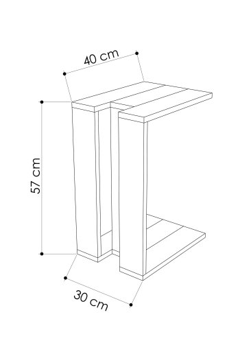 NORDVRK Muju sidebord, hvit