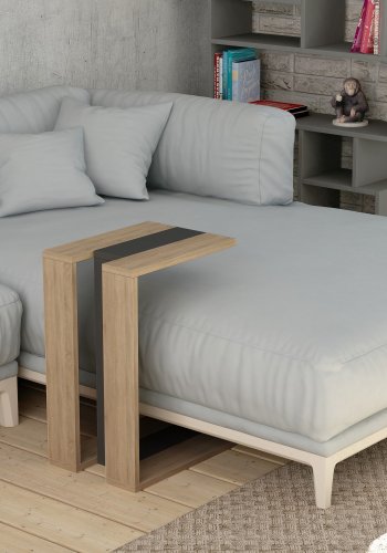 NORDVRK Muju sidebord, eikAntrasitt