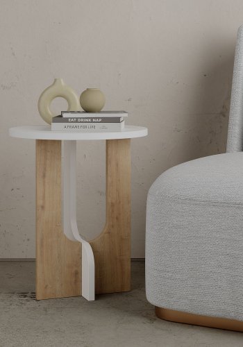 NORDVRK Luna sidebord, hvit eik