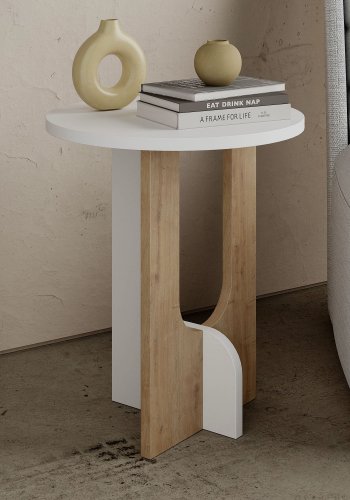 NORDVRK Luna sidebord, hvit eik