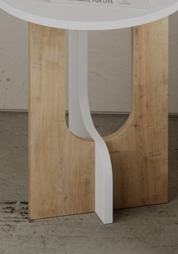 NORDVRK Luna sidebord, hvit eik