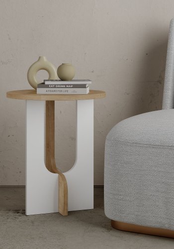 NORDVRK Luna sidebord, hvit eik