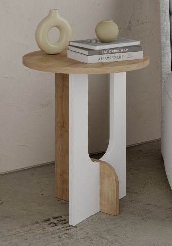 NORDVRK Luna sidebord, hvit eik