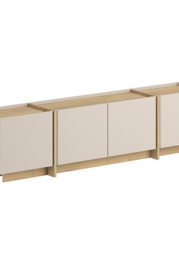 FUNZI LIVING Lowen  Mink, TV-bord i safirglas