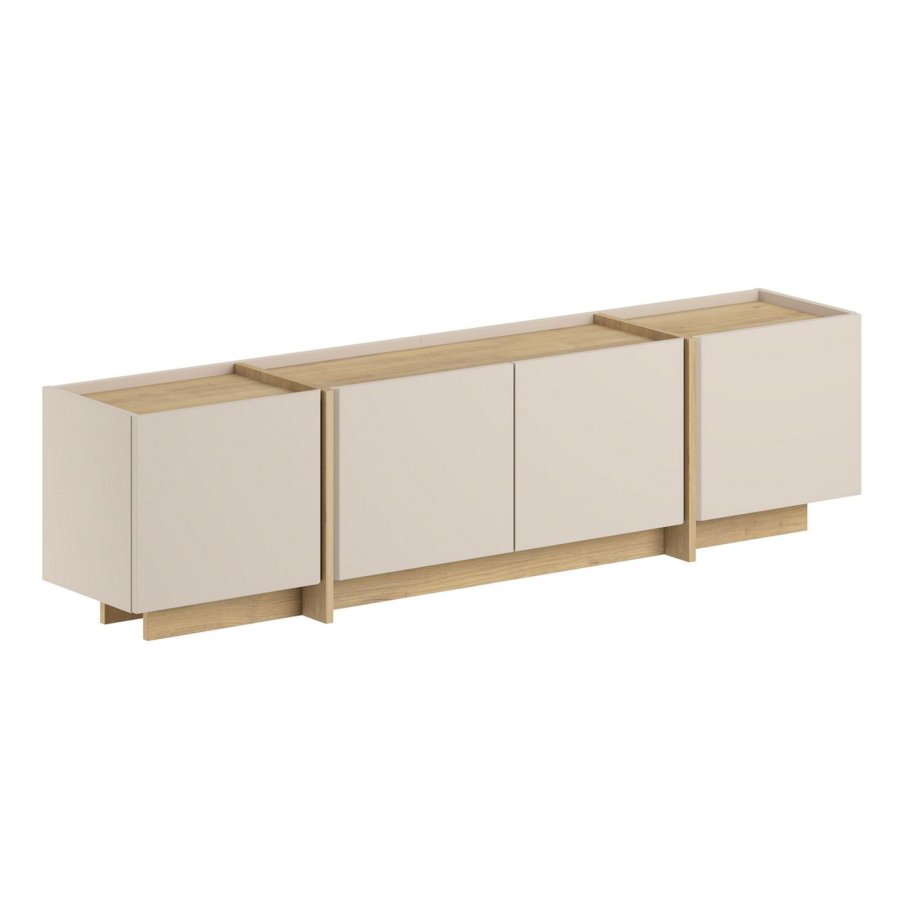 FUNZI LIVING Lowen  Mink, TV-bord i safirglas