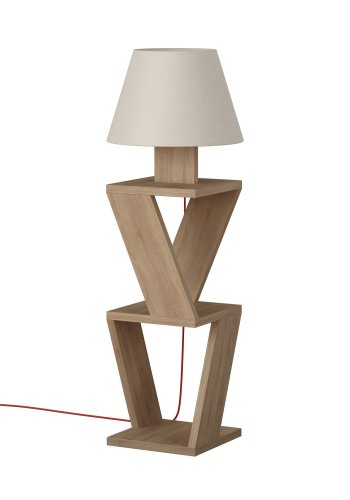 NORDVRK Kozena gulvlampe, eik hvit