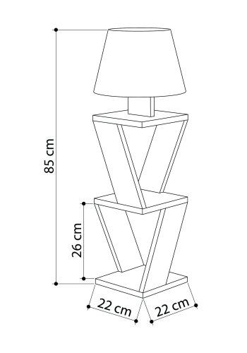 NORDVRK Kozena gulvlampe, eik hvit