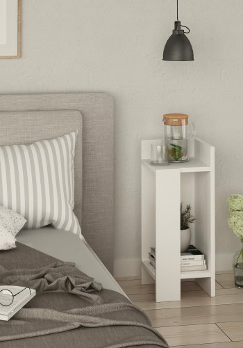 NORDVRK Elos nattbord, hvit