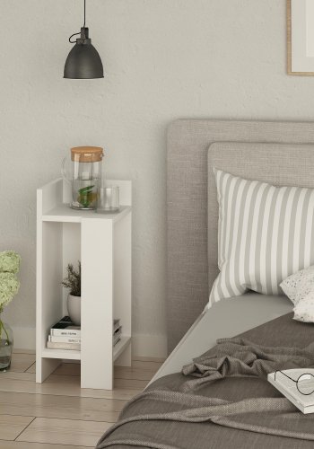 NORDVRK Elos nattbord, hvit