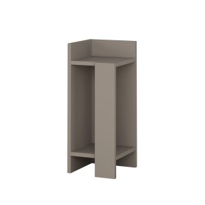 NORDVÄRK Elos natbord, venstre, m. hylde - lys mokka melamin (25x27)