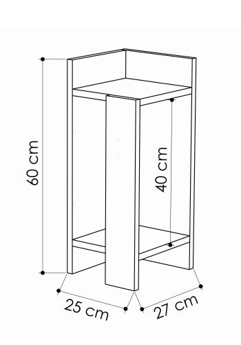 NORDVRK Elos Nattbord, Lys Mokka