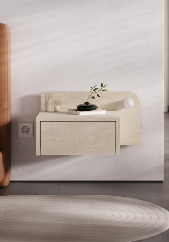 NORDV�RK Dotta - Kremfarget nattbord