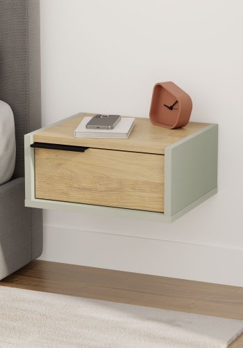 NORDV�RK Eco - Askgr�nn, Nattbord i safir eik