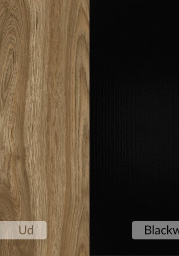 NORDV�RK Eco - Nattbord i svart tre i gammeldags stil