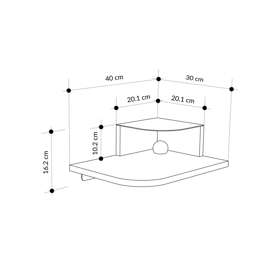 NORDV&Auml;RK Luno - S&auml;ngbord i ek
