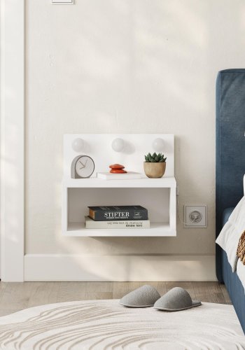 NORDV�RK Treo - Hvit nattbord