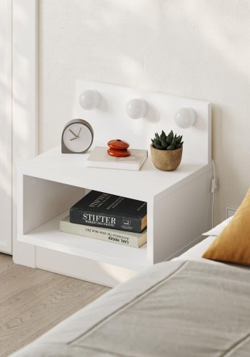 NORDV�RK Treo - Hvit nattbord