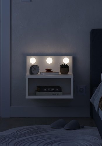 NORDV�RK Treo - Hvit nattbord