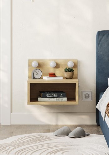 NORDV�RK Treo - Nattbord i safirglass