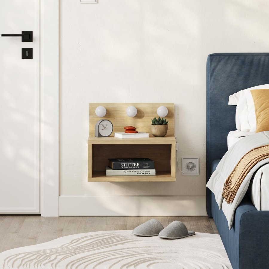 NORDV�RK Treo - Nattbord i safirglass