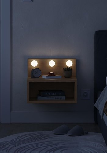 NORDV�RK Treo - Nattbord i safirglass