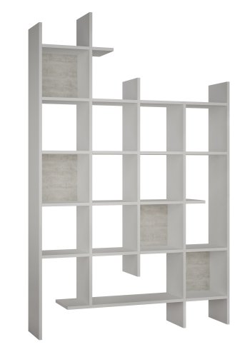 FUNZI LIVING Manco Bücherregal - weißes Melamin