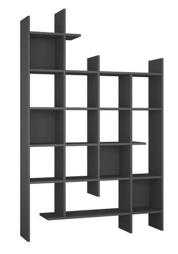 FUNZI LIVING Manco Bücherregal - anthrazitgraues Melamin