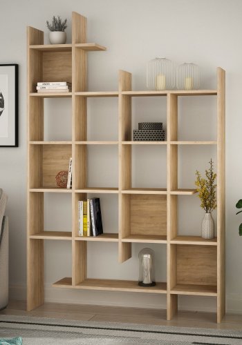 FUNZI LIVING Manco Bcherregal - eichenfarbenes Melamin