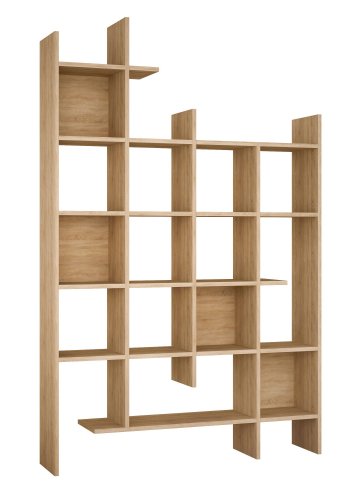 FUNZI LIVING Manco Bcherregal - eichenfarbenes Melamin