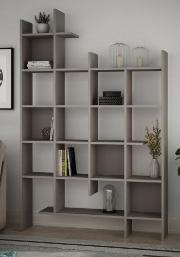 FUNZI LIVING Manco Bücherregal - helles Mokka-Melamin