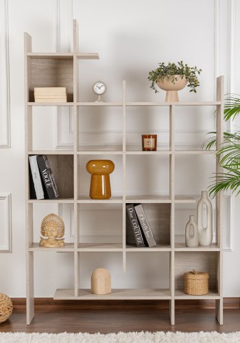 FUNZI LIVING Manco bokhylle - travertin melamin