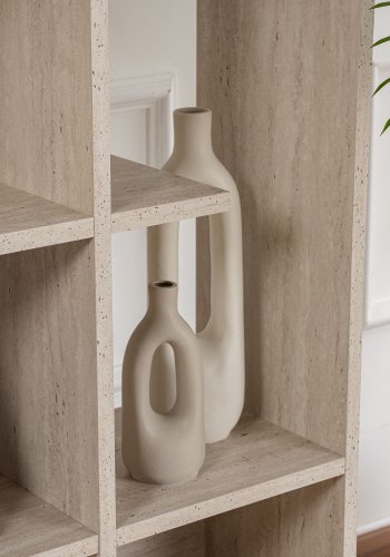 FUNZI LIVING Manco bokhylle - travertin melamin
