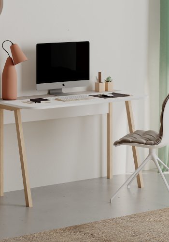 NORDVRK Luton arbeidsbord, lys mokka hvit