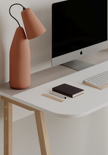 NORDVRK Luton arbeidsbord, lys mokka hvit