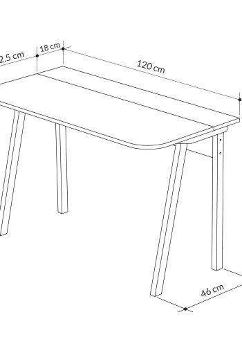 NORDVRK Luton arbeidsbord, lys mokka hvit