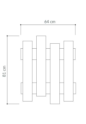FUNZI LIVING Wave klesstativ - hvit melamin