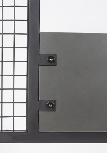 FUNZI LIVING Nomad Portmanto entrsett, med 5 kroker og 3 hyller - antrasittgr melamin og svart metall