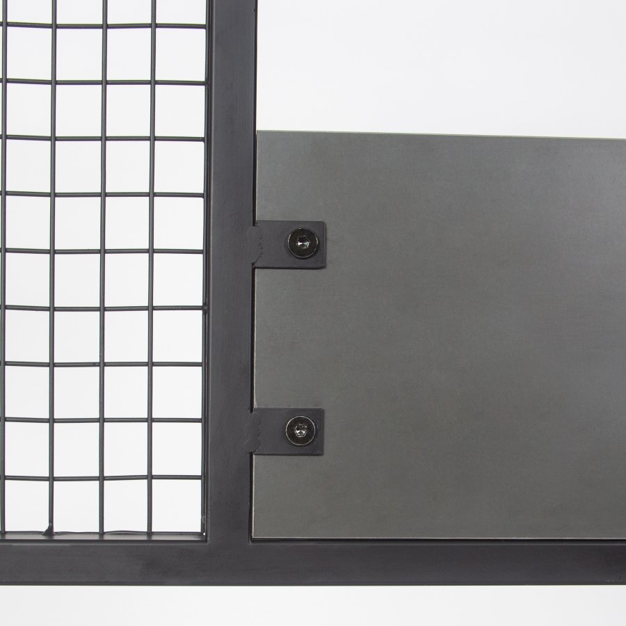 FUNZI LIVING Nomad Portmanto entrsett, med 5 kroker og 3 hyller - antrasittgr melamin og svart metall