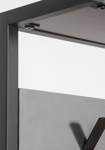 FUNZI LIVING Nomad Portmanto entrsett, med 5 kroker og 3 hyller - antrasittgr melamin og svart metall