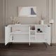 FUNZI LIVING Clara Sideboard, m. 3 Türen und 4 Regalen - weißes Melamin