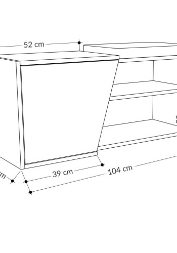 NORDVRK Fiona Skoskap, Eik