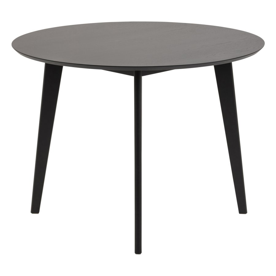 ACT NORDIC Roxby spisebord - sort egetrsfinr/gummitr, rund (105)