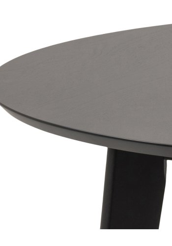 ACT NORDIC Roxby spisebord - sort egetrsfinr/gummitr, rund (105)