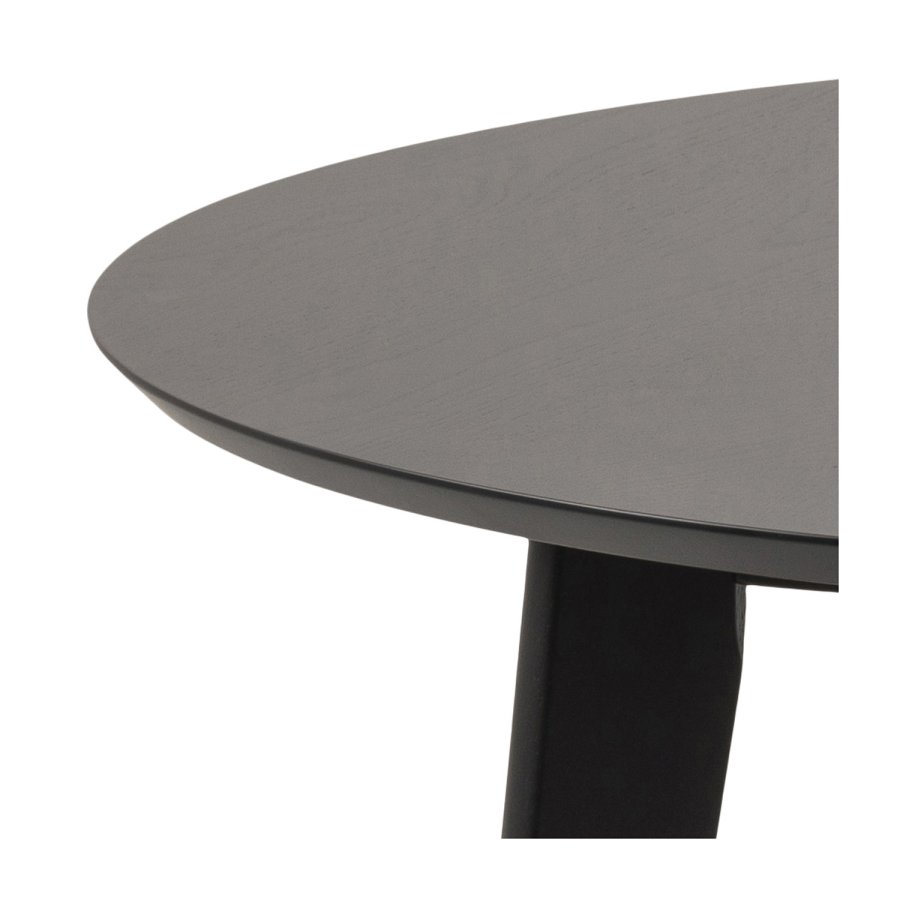 ACT NORDIC Roxby spisebord - sort egetrsfinr/gummitr, rund (105)