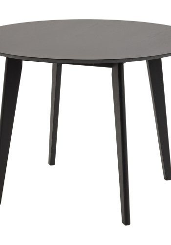 ACT NORDIC Roxby spisebord - sort egetrsfinr/gummitr, rund (105)
