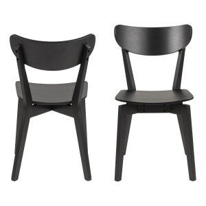 ACT NORDIC Roxby spisebordsstol - sort egetrsfinr/gummitr