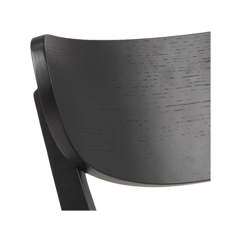 ACT NORDIC Roxby spisebordsstol - sort egetrsfinr/gummitr