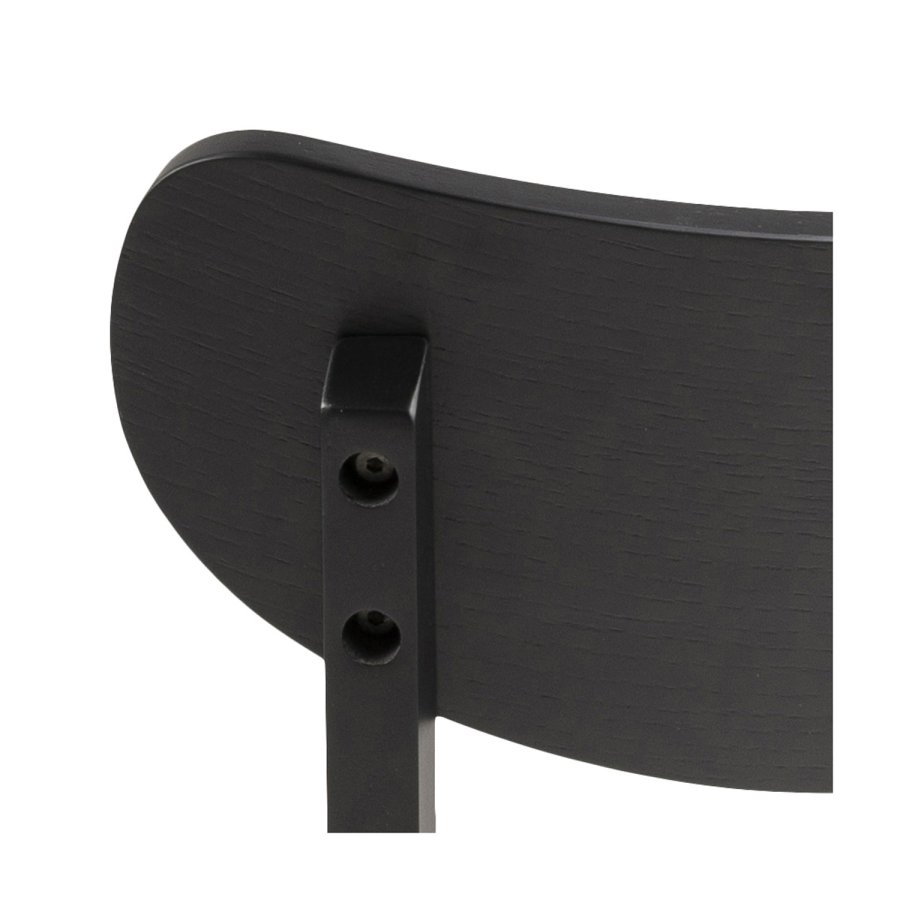 ACT NORDIC Roxby spisebordsstol - sort egetrsfinr/gummitr