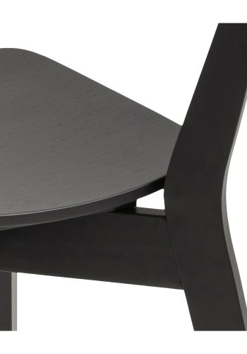 ACT NORDIC Roxby spisebordsstol - sort egetrsfinr/gummitr