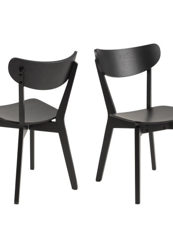 ACT NORDIC Roxby spisebordsstol - sort egetrsfinr/gummitr